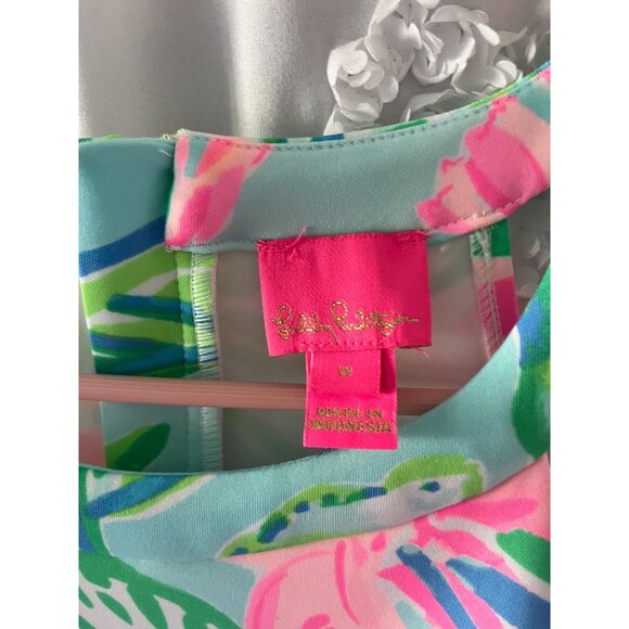 Lilly Pulitzer Floral Sleeveless Dress Girls Size 14 - Picture 3 of 4